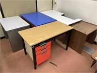 5 office desks.