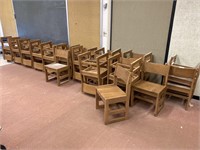 27 Texwood oak chairs.