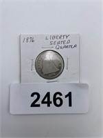1876 Liberty Seated Quarter