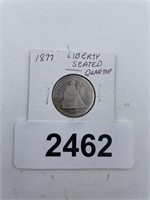 1877 Liberty Seated Quarter