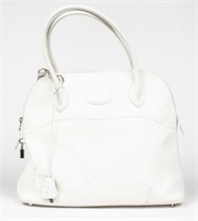 White Leather 35cm Handbag