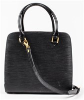 Black Embossed Epi Leather Handbag