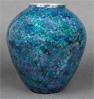 Crystalline Glazed Ceramic Vase