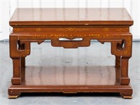 Chinese Lacquered Two Tier Low Table