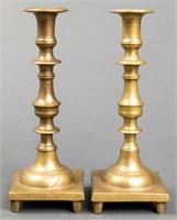 Brass Candlestick Holders, Pair