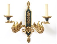 Neoclassical Manner Brass Two-Light Sconce