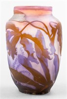 Emile Galle Art Nouveau Glass Vase