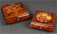 Italian Judaica Wood Musical Jewelry Boxes, 2