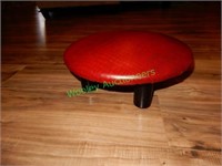 16" Red Patterned Foot Stool