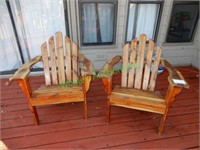 (2) Adirondak Chairs Wooden