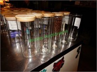 (5) Glass Coffee Canisters & Bonus Glass Cylinders
