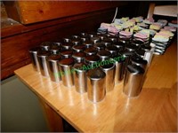 (40) Stainless Salt & Pepper Shakers