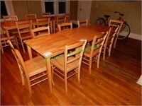 (3)  Wooden Tables (8) Chairs