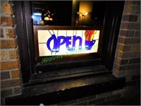 Stained Glass Open Sign