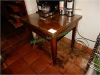 Wood Table with Glass Top 30" x 36"