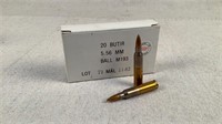 (20) Malaysian Surplus 55gr 5.56 NATO Ammo