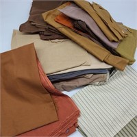 Lot of Vintage Earth Tone Fabric