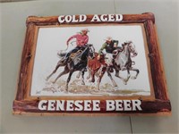 Genessee Plastic Beer Advertising Sign - 19 x 14