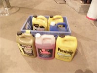 5 GALLONS OF ANTI FREEZE, 1 GAL DEGREASER