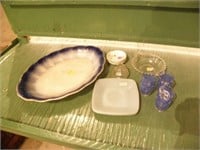 MISC DISHES, PLATE, SHOT GLASSES