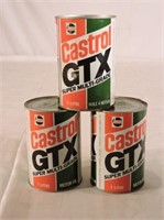 3 Castrol Metal 1 L Full Oil Cans