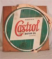 Castrol Embossed Tin Sign In Original Box