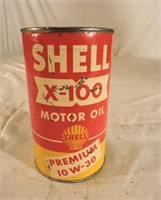 Shell X100 Motor Oil 1 Q Tin