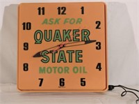 Quaker State Illuminated Clock