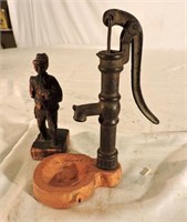 Wood Carving Miniature Metal Hand Pump