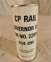 CP Rail Governor Oil Unopened Tin 16oz