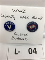 Lot of 2 WWI Liberty Loan Bond Pinback