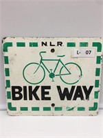 Vintage NLR Bike Way Heavy Metal Sign