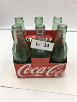 6 Pack Vintage Coca-Cola Glass Bottles