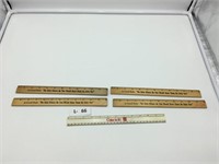 Lot of 5 Coca-Cola Rulers