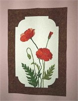 Poppies wall hanging 39x 56 machine