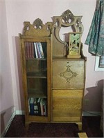 Oak Bookcase Secretary