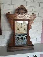 Seth Thomas oak kitchen clock with ships