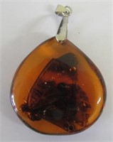 Baltic Amber Pendant w/Sterling Silver Clasp