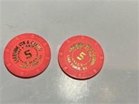 Pink "5" Lakeside Poker Chips (Approx. 290)