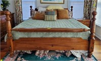 KING PINE BED AND MATTRESSES