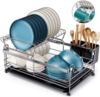 Dish Drying Rack, 2 Tier Small Kitchen Dish Rack