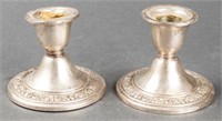 Newport Sterling Weighted Candlestick Holders, 2