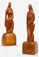 Nimo Mocharniuk Carved Wood Figural Sculptures, 2