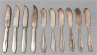 Sterling Silver Steak and Butter Knives, 10 Pcs.