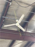 4 - shop ceiling 3-blade fans in repair shop