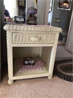 Side table wicker :  Square