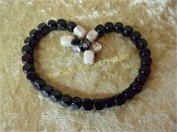 Black Glass Wrap Bracelet