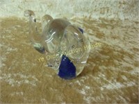 Art Glass Elephant with Controlled Bubbles