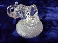Crystal Elephant Ice Centerpiece Figurine
