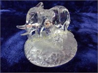 Crystal Elephants Ice Centerpiece Figurine